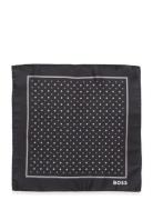 H-Pocket Sq-222 Black BOSS