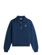 Th Script Half Zip Terry Swtshrt Navy Tommy Hilfiger