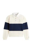 Gold Btn Rugby Terry Swtsrt Cream Tommy Hilfiger