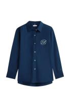 Cotton Easy Shirt Navy Tommy Hilfiger