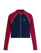 Tjw Colorblock Zip Thru Cardigan Navy Tommy Jeans