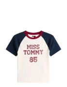 Tjw Slim Sh Miss Tommy Ss Tee Navy Tommy Jeans