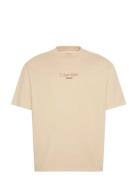 Ss 16S Rlxd Fit Ckj Graphic Tee Beige Calvin Klein Jeans