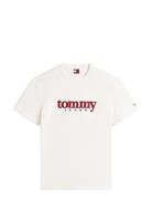 Tjm Reg Appliq Graphic Ss T Ext White Tommy Jeans