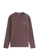 Tjm Reg Badge Tee Ls Ext Brown Tommy Jeans