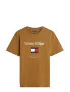 Tommy Embro Flag Tee Brown Tommy Hilfiger