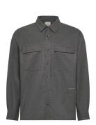 Ls Melange Pv Easy Shirt Grey Calvin Klein