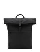 Rubberized Backpack With Flap Closure Black Mango