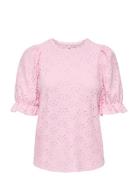 Onlnew Smilla S/S Puff Top Jrs Pink ONLY