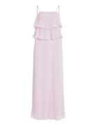 Vichiffan Singlet Pleat Dress - Noos/Dc Pink Vila