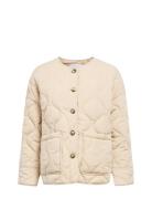 Objallie Ls Lo Quilted Jacket Noos Beige Object