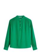 Vis Twill V-Nk Blouse Green Tommy Hilfiger