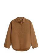 Embroidery Modern Fit Ls Shirt Brown Tommy Hilfiger