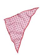 Polka Triangle Sia Scarf Pink Becksöndergaard