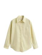 Rel Classic Poplin Stripe Ls Shirt Yellow GANT