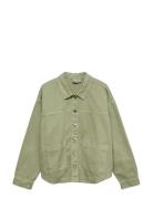 Vmjamie Ls Denim Shacket Mix Ga Noos Green Vero Moda