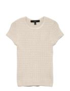 Vmsilje C/S O-Neck Pointelle Pull Noos Cream Vero Moda