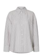 Slfcleo Over Linen Blend Shirt Noos White Selected