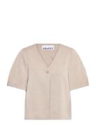 Objlisa S/S Re Top Noos Beige Object