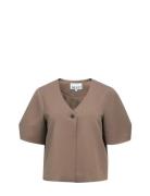 Objlisa S/S Re Top Noos Brown Object