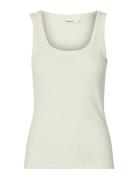 Slfanna U-Neck Tank Top Noos White Selected