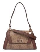 Karnilla Logo Flap Shldr Bag Brown GUESS