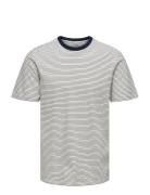 Onsfred Life Rlx Ss Stripe Tee Noos White ONLY & SONS