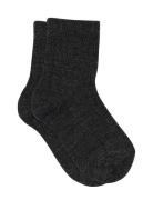 Wool Rib Socks Grey Mp Denmark