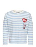 Kmghello Life Ls Loose Printed Tee Jrs Blue Kids Only