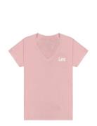 V Neck Pink Lee Jeans