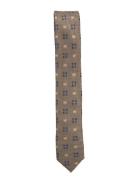 Flower Pattern Tie 5 Cm Beige Lindbergh Black