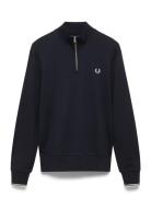 Half Zip Sweatshirt Blue Fred Perry