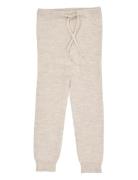 Merino Classic Rib Leggings W. Drawstrings Beige Copenhagen Colors