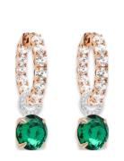 Goldplated Earrings Green Marmara Sterling