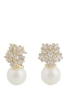 Snö Small Pendant Ear G/Clear White SNÖ Of Sweden