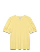 Awkerry 2/4 O-Neck Top Noos Yellow Vero Moda