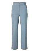 Slfrita Mw Wide Pant Mel Noos Blue Selected
