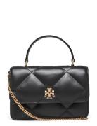 Kira Diamond Quilt Mini Top Handle Chain Wallet Black Tory Burch