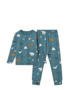 Wilhelm Printed Pyjamas Set Blue Liewood
