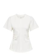 Onlmarie S/S Ruching Top Jrs Noos White ONLY