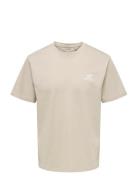 Onsfred Life Rlx Ss Print Tee Noos Beige ONLY & SONS