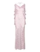 Maxi Waterfall Dress Pink ROTATE Birger Christensen