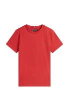 Essential Cotton Reg Fit Tee Ss Red Tommy Hilfiger