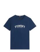 Monotype Print Graphic T-Shirt Navy Tommy Hilfiger