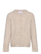 Vmlefile Ls O-Neck Pearl Cardigan Girl Beige Vero Moda Girl