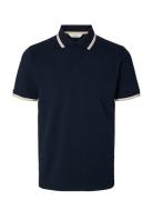 Slhslim-Atlas Sport Ss Polo Noos Navy Selected