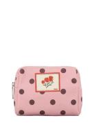Polka Canvas Pouch Bag Pink Becksöndergaard