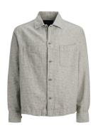 Jprblamatt Linen Blend L/S Overshirt Sn Grey Jack & J S