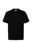 Slhspencer Rib Ss O-Neck Tee Noos Black Selected