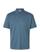 Slhfave Button Ss Polo Noos Blue Selected